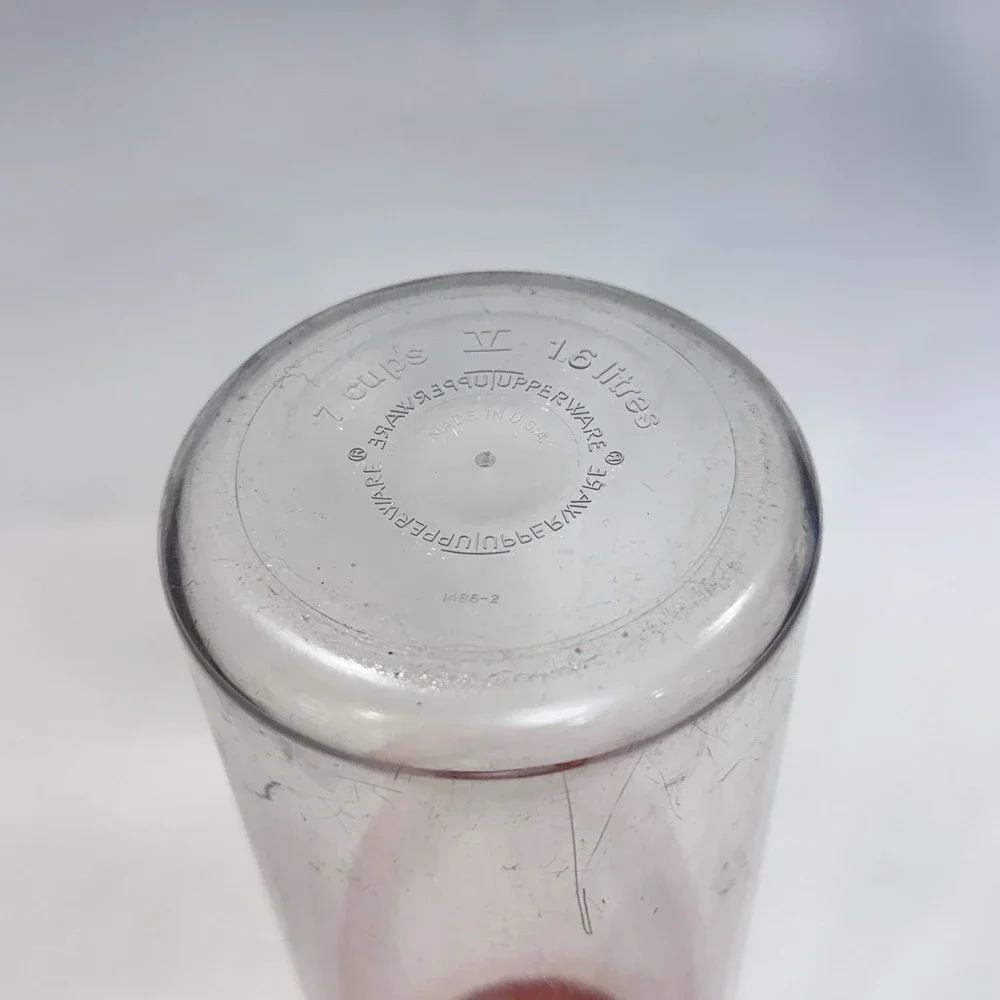 Vintage Tupperware Push & Seal Large Canister Harvest‎ Orange 7 cup No. 1486-2